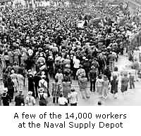 Workers at Naval Supply Depot