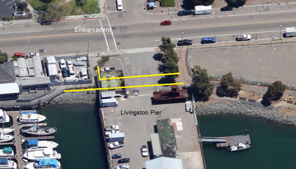 Livingston Pier trail alignment
